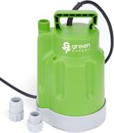 efficient green expert 203618 1/4hp submersible utility pump: high flow 1600gph for quick water removal, ideal for household drainage & garden use - 25ft long cord & easy installation logo