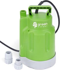 img 4 attached to Efficient Green Expert 203618 1/4HP Submersible Utility Pump: High Flow 1600GPH for Quick Water Removal, Ideal for Household Drainage & Garden Use - 25ft Long Cord & Easy Installation