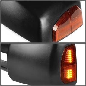 img 1 attached to 🔌 DNA Motoring TWM-038-T888-BK-AM Towing Side Mirrors: Compatible With 07-16 Tundra, Pair of Powered Heated + Turn Signal Light Black Mirrors