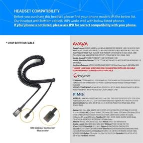 img 3 attached to 🎧 IPD IPH-165 Binaural NC Corded Headset for Call Center, Office, and Landline Phones with U10P Bottom Cable Compatible with Poycom VVX, Avaya, Nortel, Mitel, and Other IP Phones