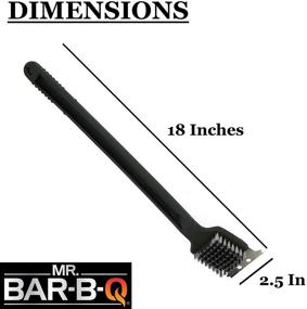 img 2 attached to 🔥 Mr. Bar-B-Q 06005SSY Deluxe Grill Brush with Stainless Steel Bristles & Scraper: Extra Long Handle, Heavy Duty Grip, 18-Inch Length