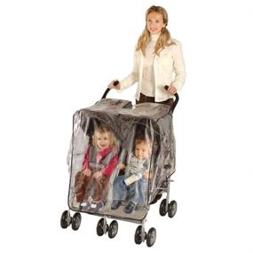 img 4 attached to 🚗 White Jeep Side by Side Stroller Weather Shield - One Size