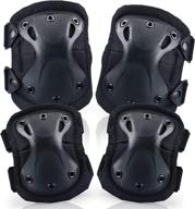 actionunion tactical shooting elbow pad and knee pads set - military army gear for protection in cs paintball, biking, skating, and combat games logo