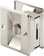 enhancing privacy in style: prime-line n 🔒 7239 pocket door privacy lock, 1 pack, satin nickel logo