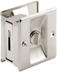 img 1 attached to Enhancing Privacy in Style: PRIME-LINE N 🔒 7239 Pocket Door Privacy Lock, 1 Pack, Satin Nickel