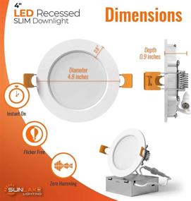 img 2 attached to Просветите ваше пространство с современным светильником Ultra Thin Recessed Dimmable Downlight