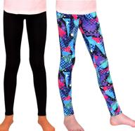 🏻 black triangle pattern medium girls' clothing - syleia leggings for girls logo