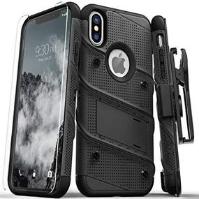 img 2 attached to Zizo Bolt Series with Free iPhone X Screen Protector and Kickstand, 12 ft. Military Grade Drop Tested Holster Belt Clip