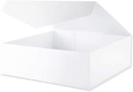 📦 blk&amp;wh 3 extra large gift boxes with lids - perfect for clothes and large gifts (17x14.5x5.5 inches, glossy white) logo
