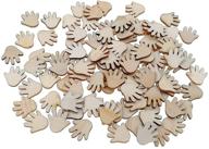 100pcs hand shape wood veneer cutouts for diy patchwork crafts - kinteshun unfinished natural wood decoration slices logo