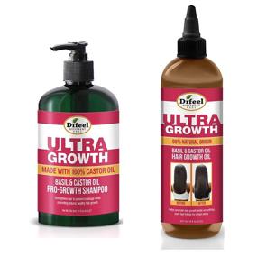 img 2 attached to 🌱 Difeel Ultra Growth Haircare Set - Includes 12 oz Shampoo, 12 oz Conditioner, and 8 oz Hair Oil