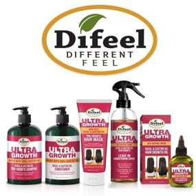 img 1 attached to 🌱 Difeel Ultra Growth Haircare Set - Includes 12 oz Shampoo, 12 oz Conditioner, and 8 oz Hair Oil