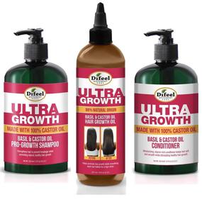 img 4 attached to 🌱 Difeel Ultra Growth Haircare Set - Includes 12 oz Shampoo, 12 oz Conditioner, and 8 oz Hair Oil