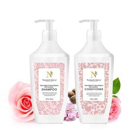 img 4 attached to Nature’s Envy Premium Shampoo and Conditioner Set: Rose Petal & Cherry Blossom for Dry, Damaged, Treated, and Colored Hair – 18 fl oz x 2, Sulfate-Free, 100% Plant-Based, Color-Safe & Paraben-Free