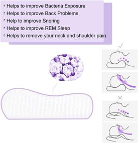 img 1 attached to 🌙 ZG-Home Memory Foam Pillow - Neck Pain Relief, Orthopedic Contour Pillow for Back, Side, & Stomach Sleepers (24”x15”) Queen Size - Hypoallergenic Pillowcase Included