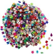 💎 fadikx 1200 pcs acrylic flatback rhinestones, assorted shape gems for diy craft jewels, gemstone wedding birthday decoration kit (6-13mm) logo