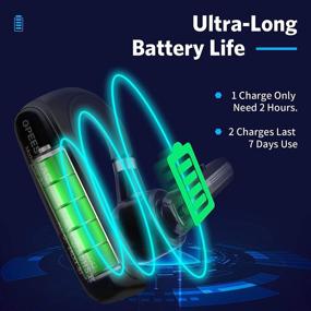 img 1 attached to 🎧 Улучшенная Bluetooth гарнитура - наушники с активным шумоподавлением, двумя микрофонами CVC8.0, функцией Hands-Free V5.0, удобными вкладышами, 240 часами автономного режима для бизнеса, тренировок и поездок на автомобиле.