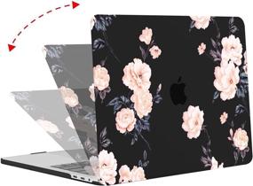 img 1 attached to 🖥️ MOSISO MacBook Pro 13 inch Case - 2016-2020 Release A2338 M1 A2289 A2251 A2159 A1989 A1706 A1708, Black Camellia Hard Shell Case + Keyboard Cover Skin + Screen Protector, made of Plastic