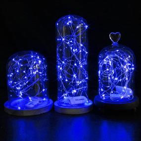 img 1 attached to 🔵 CylaPex 6 Pack Blue Fairy String Lights: Battery Operated Firefly Lights for DIY Decor, Christmas Decoration, Costume, Wedding & More