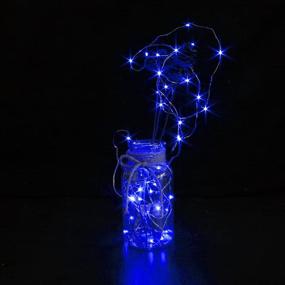 img 4 attached to 🔵 CylaPex 6 Pack Blue Fairy String Lights: Battery Operated Firefly Lights for DIY Decor, Christmas Decoration, Costume, Wedding & More