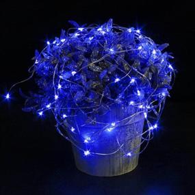 img 2 attached to 🔵 CylaPex 6 Pack Blue Fairy String Lights: Battery Operated Firefly Lights for DIY Decor, Christmas Decoration, Costume, Wedding & More