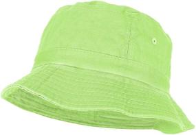 img 4 attached to Stylish Pigment Washed Cotton Bucket Hats for Boys in Armycrew Accessories