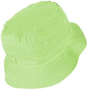 img 1 attached to Stylish Pigment Washed Cotton Bucket Hats for Boys in Armycrew Accessories