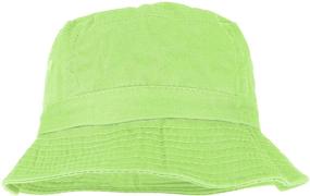 img 2 attached to Stylish Pigment Washed Cotton Bucket Hats for Boys in Armycrew Accessories