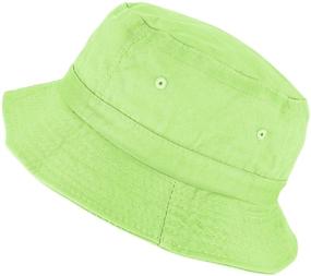 img 3 attached to Stylish Pigment Washed Cotton Bucket Hats for Boys in Armycrew Accessories