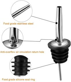 img 2 attached to 🍷 BALTRE Stainless Steel Pourers: Speed Wine Bottle Pourer with Tapered Stopper Spout and Sealed Dust Caps for 3/4" Bottle Mouth