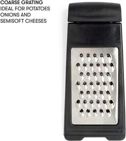 img 2 attached to 🧀 Versatile Cooking Light Grater: Ideal for Cheese, Fruits, and Veggies - Multifunctional, Foldable Zester with Medium and Coarse Options - Easy Storage, Sleek Black Design