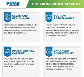 img 2 attached to VEVA 40 Pack Premium SuperVac Vacuum Bags for Handheld Models BB Work with All BB Series: BB180, BB280, BB850, BB870, BB880, BB900, BB1000, BB1100, BB1200