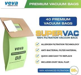 img 3 attached to VEVA 40 Pack Premium SuperVac Vacuum Bags for Handheld Models BB Work with All BB Series: BB180, BB280, BB850, BB870, BB880, BB900, BB1000, BB1100, BB1200