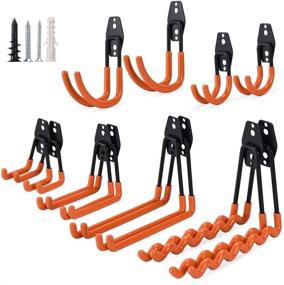 img 3 attached to 🔧 12-Pack Heavy Duty Garage Storage Hooks Hanger - Anti-Slip Wall Mount Utility Double Hooks for Ladders, Bikes, Hoses, and More Equipment - Garage Organizer Tool Storage by Home Master Hardware