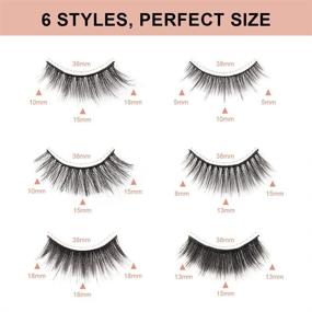 img 1 attached to Glowingwin Faux Mink Lashes: Natural Look 3D Volume False Eyelashes for Women - Handmade, Fluffy, Reusable (6 pairs)