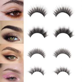 img 3 attached to Glowingwin Faux Mink Lashes: Natural Look 3D Volume False Eyelashes for Women - Handmade, Fluffy, Reusable (6 pairs)