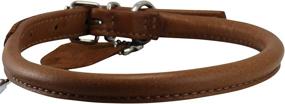 img 2 attached to Genuine Leather Rolled Dog Collar for Long Hair Dogs and Puppies - Neck Size: 13-16 Inches