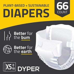 img 3 attached to DYPER Size 1 Bamboo Baby Diapers: Natural Honest Ingredients, Cloth Alternative, Day & Overnight, Hypoallergenic & Unscented - 66 Count