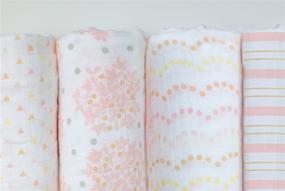 img 2 attached to 🌸 SwaddleDesigns Muslin Swaddle Blankets, Pink Floral: Perfect Set of 4 for Comfort and Style