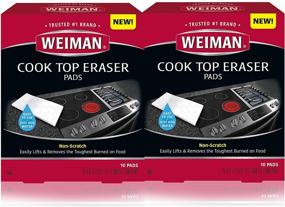 img 4 attached to 🔥 Weiman Cooktop Eraser Pads - 2 Pack - Non-Scratch - Effortlessly Lift, Wipe, and Remove Stubborn Burned-on Food Residue - 20 Pads