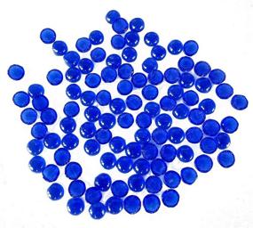 img 4 attached to 💎 Rastogi Handicrafts Tiny Gems Centerpieces: 100 pcs 10mm Flat Blue Glass Gems Crafts for Weddings & Decorations