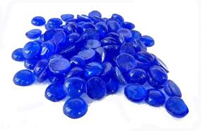 img 1 attached to 💎 Rastogi Handicrafts Tiny Gems Centerpieces: 100 pcs 10mm Flat Blue Glass Gems Crafts for Weddings & Decorations