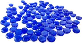 img 3 attached to 💎 Rastogi Handicrafts Tiny Gems Centerpieces: 100 pcs 10mm Flat Blue Glass Gems Crafts for Weddings & Decorations