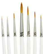 🖌️ versatile excellence: royal gold 7-piece detail short handle paint brush set logo