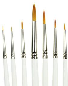 img 1 attached to 🖌️ Versatile Excellence: Royal Gold 7-Piece Detail Short Handle Paint Brush Set