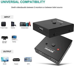 img 1 attached to 🔀 BENFEI HDMI переключатель 4K: 2 входа 1 выход & 1 вход 2 выход - Поддерживает 4K, 3D HD 1080P - Совместим с Firestick, Xbox, PS4, Roku & HDTV