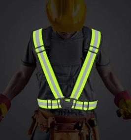 img 2 attached to Stay Safe During Outdoor Activities with Adjustable Reflective Safety Vest: Ideal for Jogging, Cycling, Walking, Motorcycle Riding, and Running