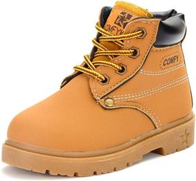 img 4 attached to Toddler Waterproof Synthetic Leather Outdoor Boys' Shoes ~ Boots