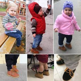 img 3 attached to Toddler Waterproof Synthetic Leather Outdoor Boys' Shoes ~ Boots