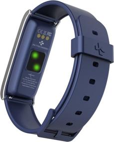 img 1 attached to Stay Fit and Connected with MYKRONOZ ZeFit4 HR Fitness Activity Tracker: Heart Rate Monitoring, Color Touchscreen & Smart Notifications - Blue/Silver